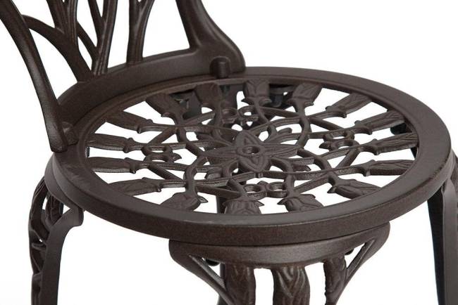 Комплект Secret De Maison Waltz of flowers (стол +2 стула) алюминиевый сплав, D60/H67, 47Х41Х86см, бронза/bronze бронза/bronze алюминиевый сплав Комплект Secret De Maison Waltz of flowers (стол +2 стула) алюминиевый сплав, D60/H67, 47Х41Х86см, бронза/bronze бронза/bronze алюминиевый сплав