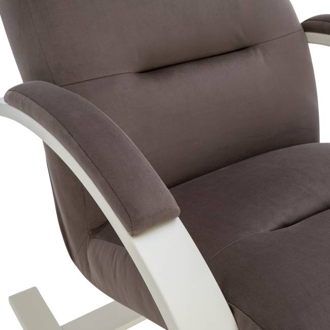 Кресло-качалка Leset Милано Слоновая кость V23 молочный шоколад