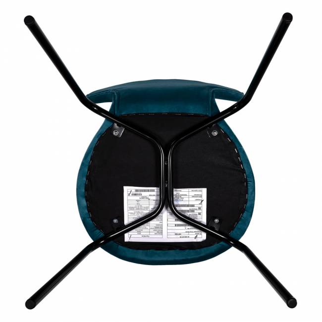 Стул Seven Style тёмно-бирюзовый велюр с чёрными ножками Стул Seven Style тёмно-бирюзовый велюр с чёрными ножками