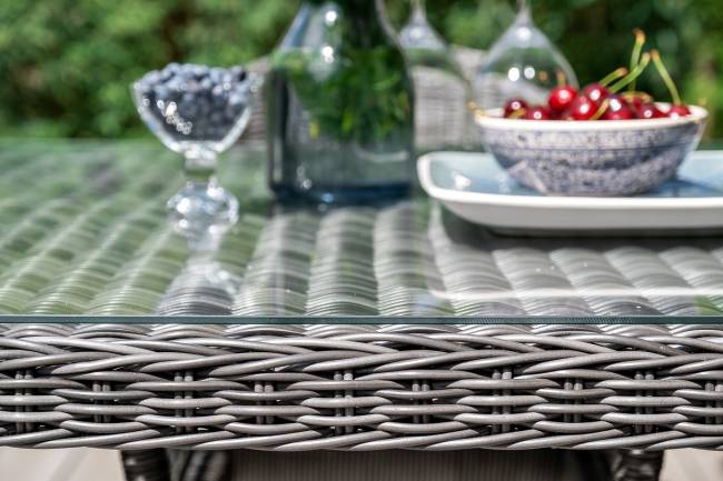 "Латте" плетеный стол из искусственного ротанга 160х90см, цвет графит