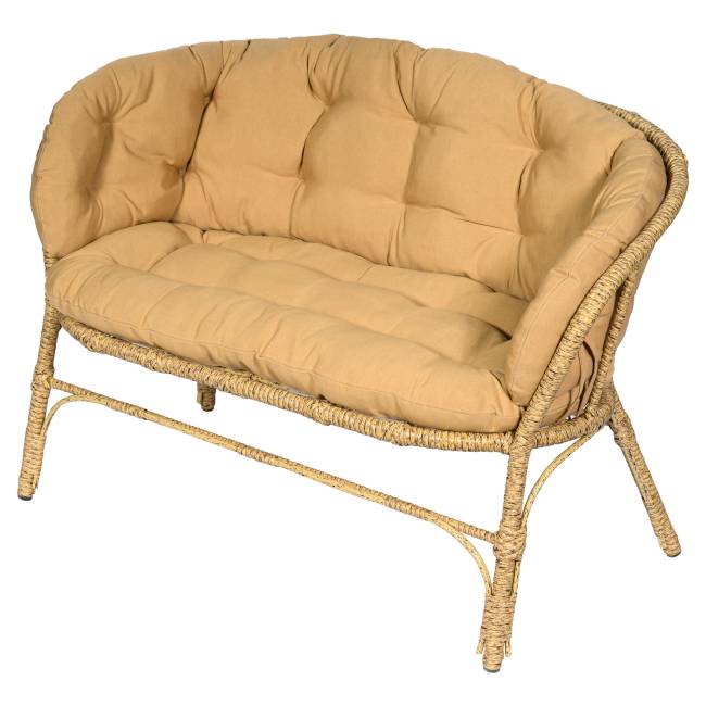 Комплект кофейный из искусственного ротанга Багама 3+1, светло-коричневый Комплект кофейный из искусственного ротанга Багама 3+1, светло-коричневый