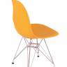 Стул Eames желтый, опора металл
