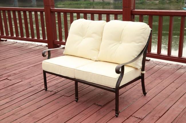 Диван двухместный из литого алюминия Venice Диван двухместный из литого алюминия Venice