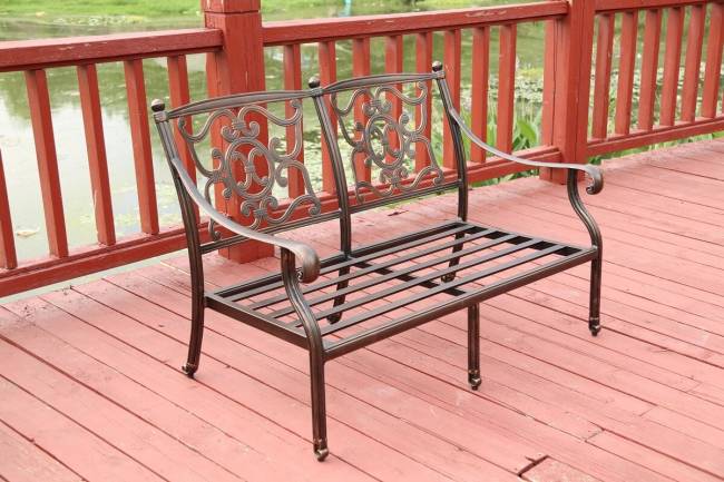 Диван двухместный из литого алюминия Venice Диван двухместный из литого алюминия Venice