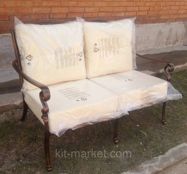 Диван двухместный из литого алюминия Venice Диван двухместный из литого алюминия Venice