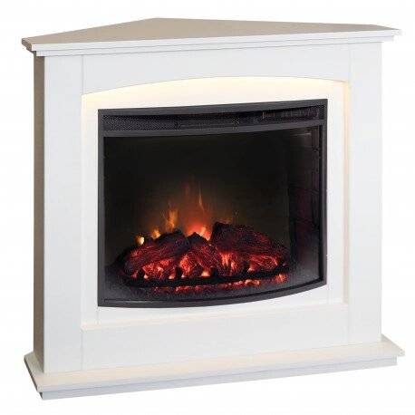 Электрокамин CANADA Corner 25,5 WT c очагом Evrika 25,5 С LED Электрокамин CANADA Corner 25,5 WT c очагом Evrika 25,5 С LED