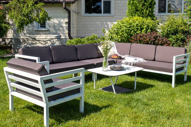 "Глория" модуль диванный центральный, каркас из алюминия