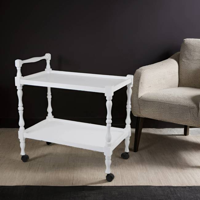 Стол сервировочный Бридж белый