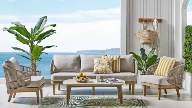 Диван плетеный трехместный Mali натуральный 1930х805х825 мм