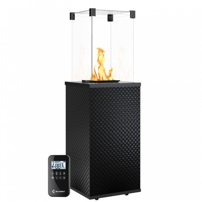 Нагреватель газовый PATIO/G31/37MBAR/CZ/P - черное стекло, тиснение, пульт