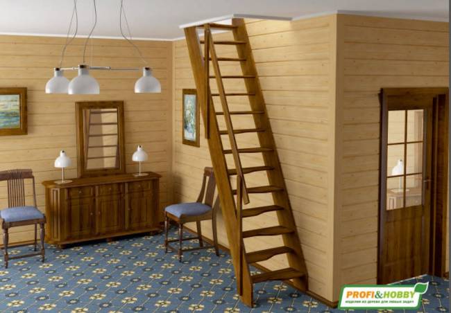 Деревянная лестница К-007м/28