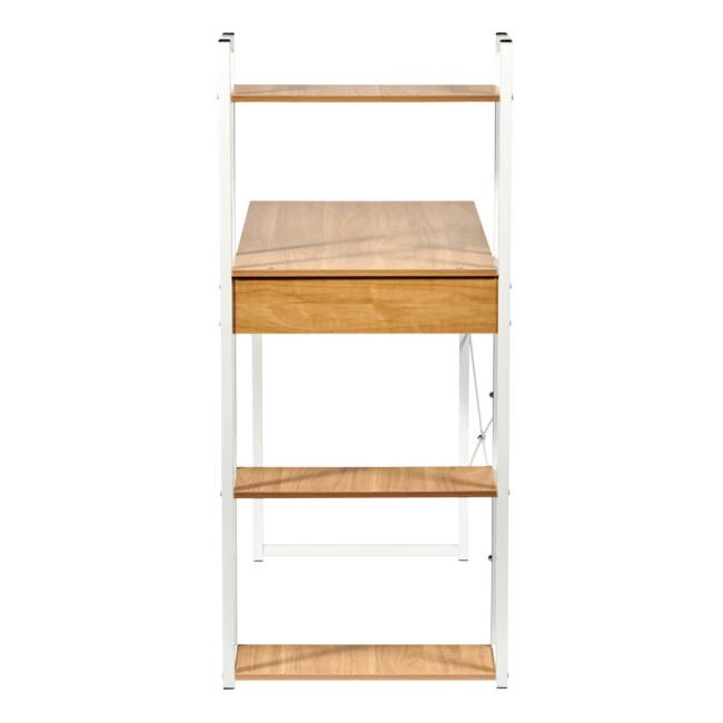 Стол письменный с полками Frame 100x45x110 см, светлое дерево, белый Стол письменный с полками Frame 100x45x110 см, светлое дерево, белый