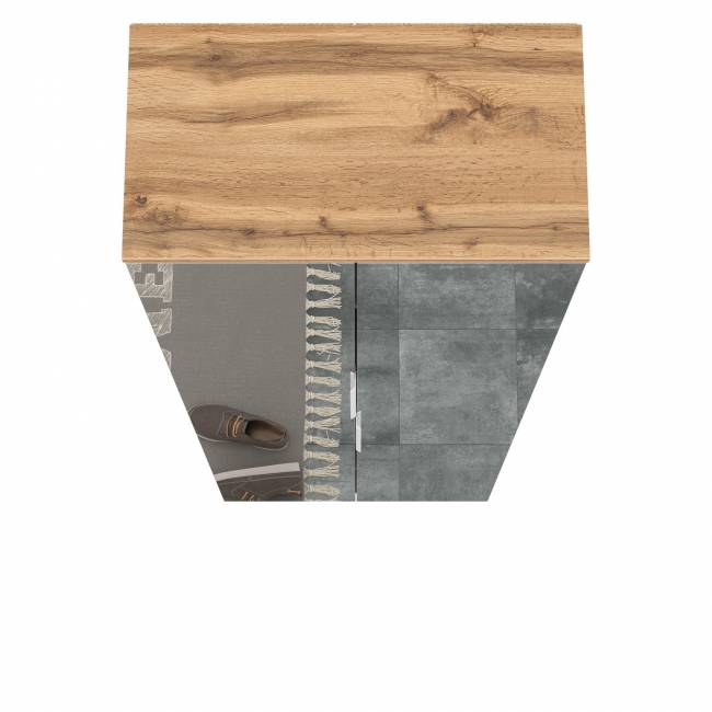 Шкаф для одежды Октава 13.338 цвет серый графит/дуб крафт золотой