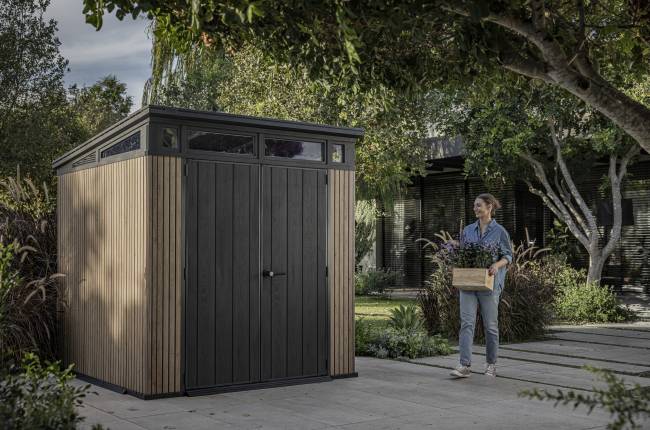 Сарай "Пент 7х7" (коричневый) (размеры 216 х 216 см)