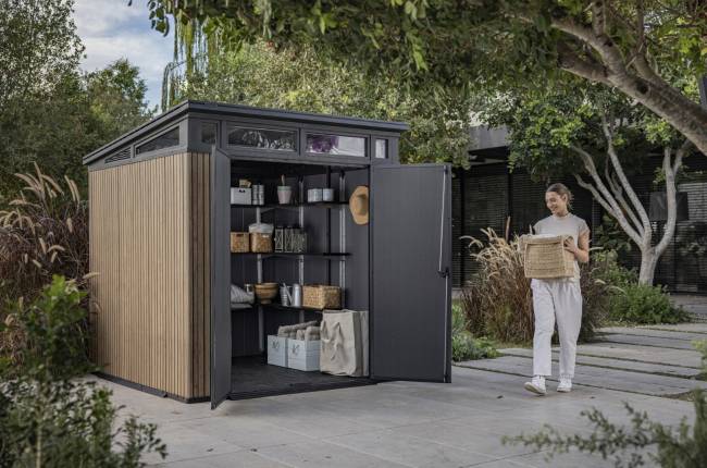 Сарай "Пент 7х7" (коричневый) (размеры 216 х 216 см)