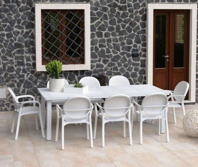 Стол пластиковый раздвижной Levante белый 1600-2200х740х1000 мм