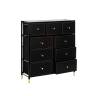 Комод Leset Хайди 9 ящиков Чёрный Чёрный Комод Leset Хайди 9 ящиков Чёрный Чёрный