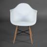 Кресло CINDY (EAMES) (mod. 919) / 1 шт. в упаковке дерево бук/металл/сиденье пластик, 60*62*79см, белый/white with natural legs белый/white with natural legs дерево бук/металл/сиденье пластик