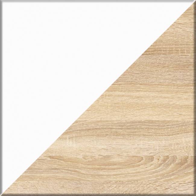 Угловой компьютерный стол Мори МС-16 правый цвет дуб сонома/белый Угловой компьютерный стол Мори МС-16 правый цвет дуб сонома/белый