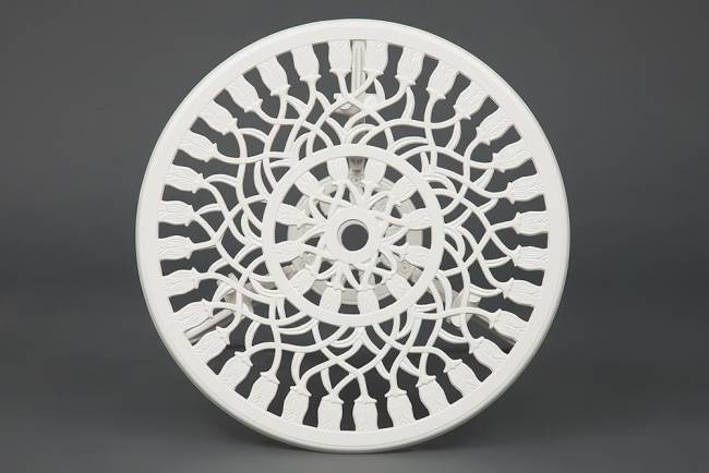 Комплект Secret de Maison Waltz of Flowers/Вальс Цветов (стол+2 стула) алюминиевый сплав, D60/H67, 52х40х89см, античный белый butter white алюминиевый сплав