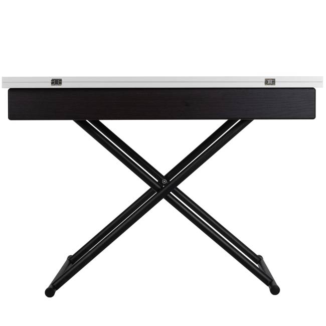 Стол-трансформер Лерон белый/черный