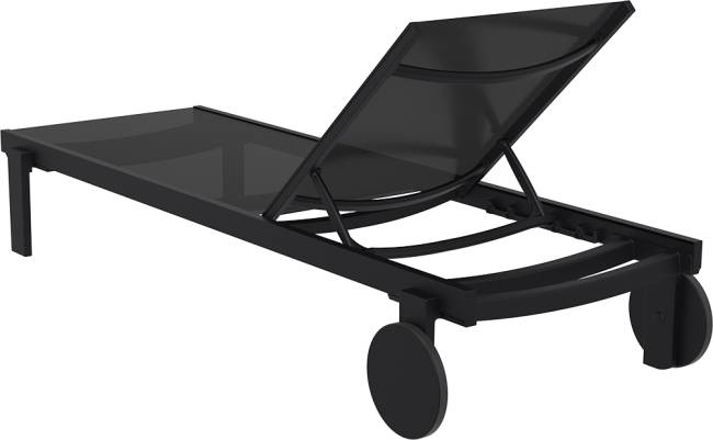 Шезлонг-лежак металлический Casablanca черный 1900х740х310 мм Шезлонг-лежак металлический Casablanca черный 1900х740х310 мм