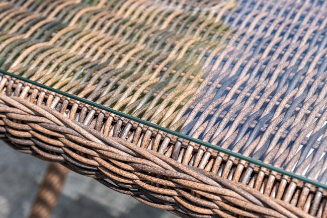 "Латте" плетеный стол из искусственного ротанга 160х90см, цвет коричневый