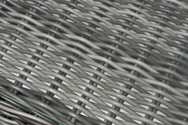 "Амароне" обеденная группа из искусственного ротанга на 6 персон, цвет графит