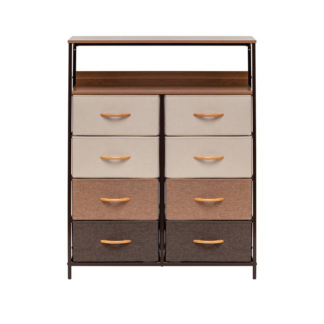 Комод Leset Локи 8 ящ. с полкой Коричневый Бежевый, светло-коричневый, темно-коричневый Комод Leset Локи 8 ящ. с полкой Коричневый Бежевый, светло-коричневый, темно-коричневый