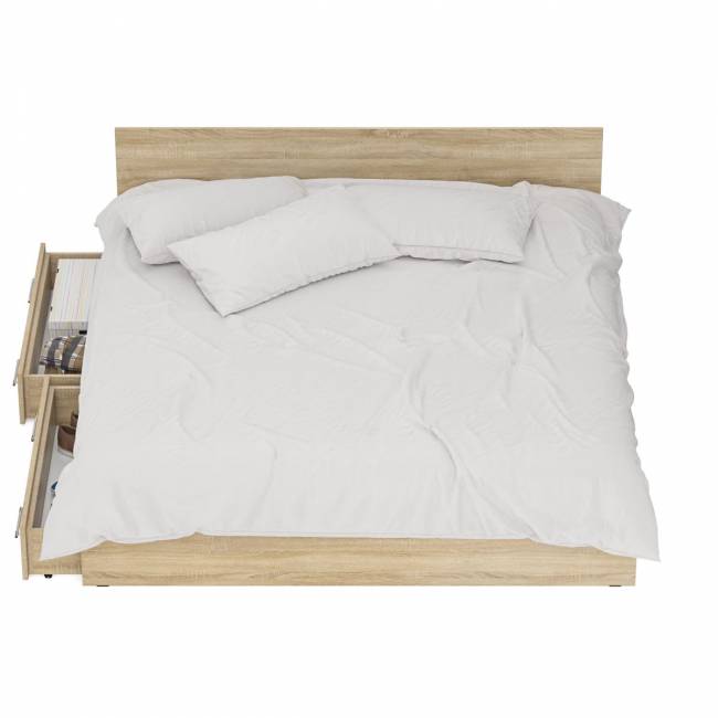 Кровать с ящиками Стандарт 1800 цвет дуб сонома