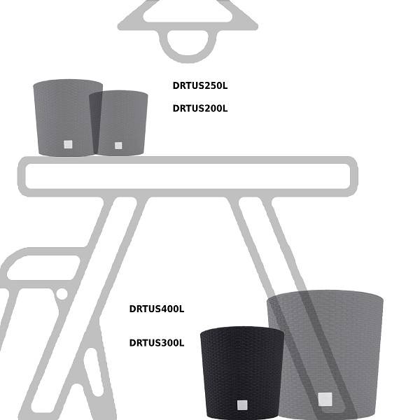 Кашпо для цветов RATO ROUND DRTUS300L-S433 антрацит 2 предмета 15 и 15.3л Кашпо для цветов RATO ROUND DRTUS300L-S433 антрацит 2 предмета 15 и 15.3л