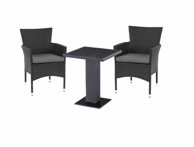 Набор мебели из искусственного ротанга Аскер мини, черный, серый