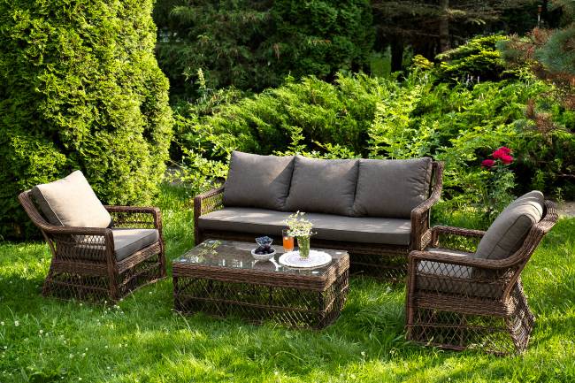 "Гранд Латте" лаунж-зона из искусственного ротанга, цвет коричневый "Гранд Латте" лаунж-зона из искусственного ротанга, цвет коричневый