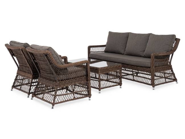 "Гранд Латте" лаунж-зона из искусственного ротанга, цвет коричневый "Гранд Латте" лаунж-зона из искусственного ротанга, цвет коричневый