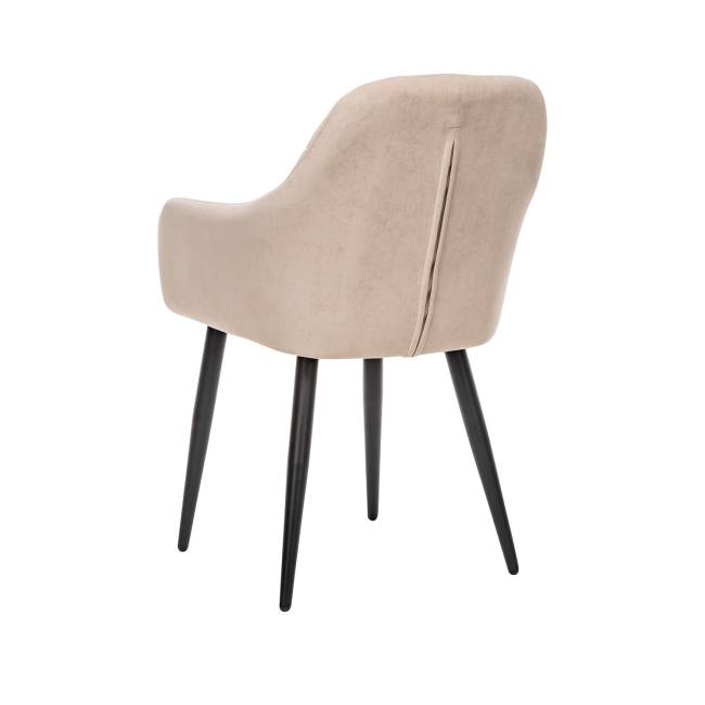 Стул с подлокотниками Leset Слим, каркас Черный, велюр Бежевый Бежевый Черный Стул с подлокотниками Leset Слим, каркас Черный, велюр Бежевый Бежевый Черный
