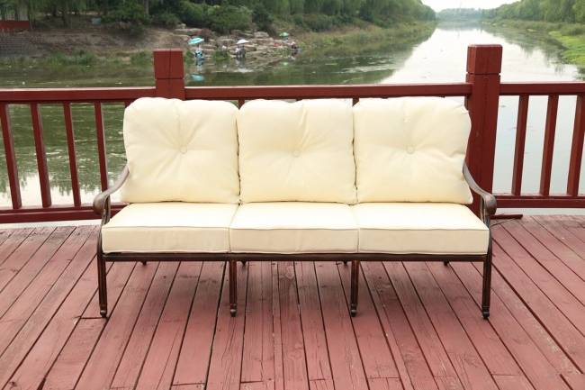 Диван трехместный из литого алюминия Venice Диван трехместный из литого алюминия Venice