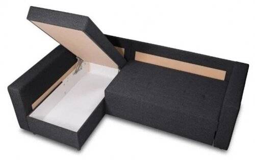 Угловой диван-кровать "Стаберг" (темно-серый)