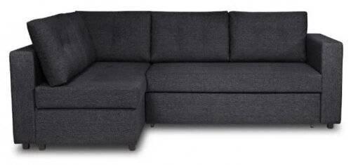 Угловой диван-кровать "Стаберг" (темно-серый)