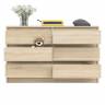 Широкий комод шесть ящиков Мори МК1200.6 цвет дуб сонома Широкий комод шесть ящиков Мори МК1200.6 цвет дуб сонома