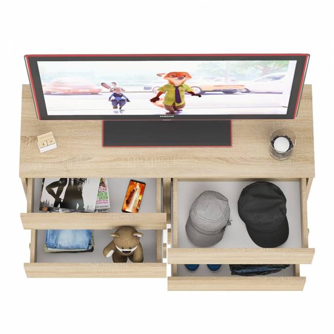 Широкий комод шесть ящиков Мори МК1200.6 цвет дуб сонома Широкий комод шесть ящиков Мори МК1200.6 цвет дуб сонома