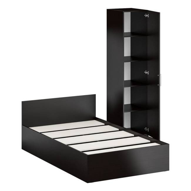 Кровать односпальная 1200 с пеналом Стандарт цвет венге Кровать односпальная 1200 с пеналом Стандарт цвет венге