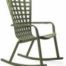 Кресло-качалка пластиковое с подушкой Folio агава, зеленый 720х810-925х1190-1125 мм