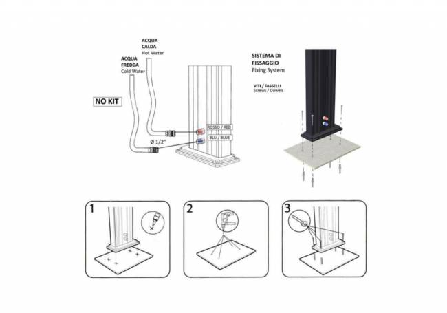 Душ уличный Jolly A 525 бежевый 165х150х2260 мм