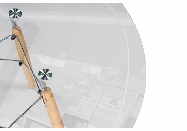 PT-151 80х80х76 clear glass / wood PT-151 80х80х76 clear glass / wood