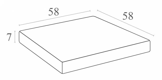 Подушка на сиденье Monaco Seat Cushion бежевый 580х580х70 мм