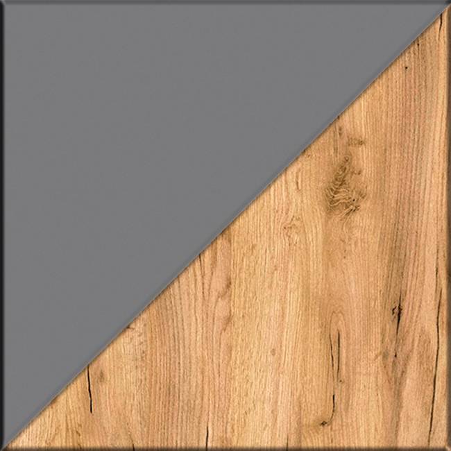 Шкаф-пенал Остин 13.225 цвет серый графит/дуб крафт золотой