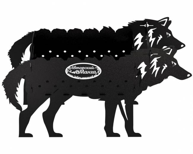 Мангал разборный "Волк", стандарт, ST3, 2мм