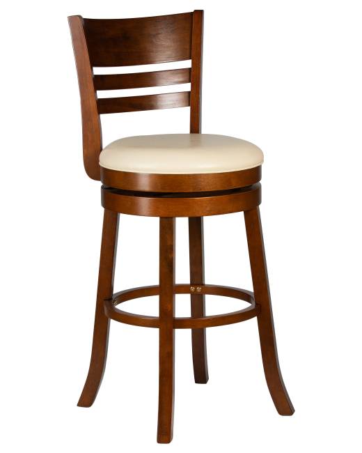 Вращающийся полубарный стул DOBRIN WILLIAM COUNTER, шоколад, кремовый