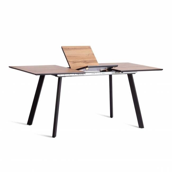 Стол обеденный DARWIN МДФ HPL 0,6 мм/металл, 80х130-170х75 см, Дуб Вотан/чёрный