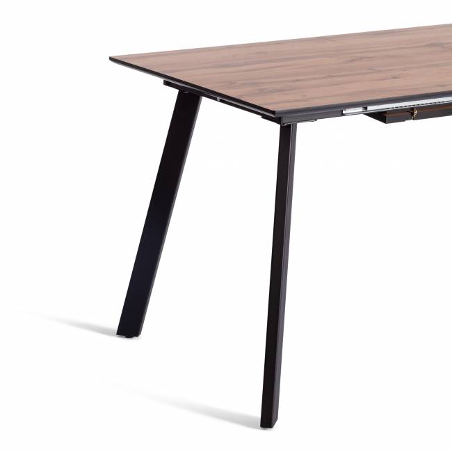 Стол обеденный DARWIN МДФ HPL 0,6 мм/металл, 80х130-170х75 см, Дуб Вотан/чёрный